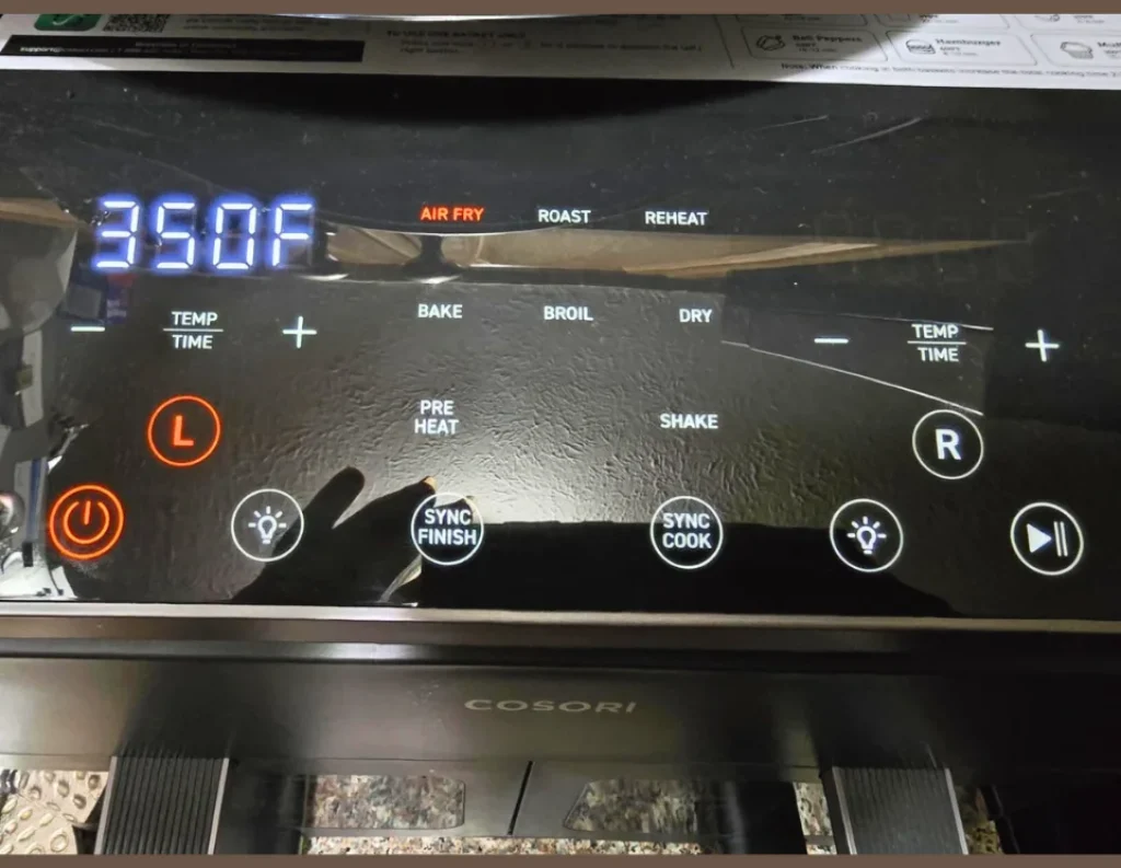 COSORI glass-topped touchscreen