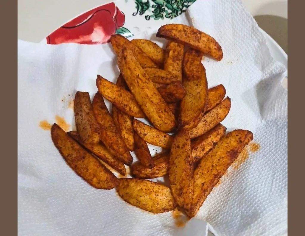 Three Chile Wedge Potatoes with Cilantro Dressing