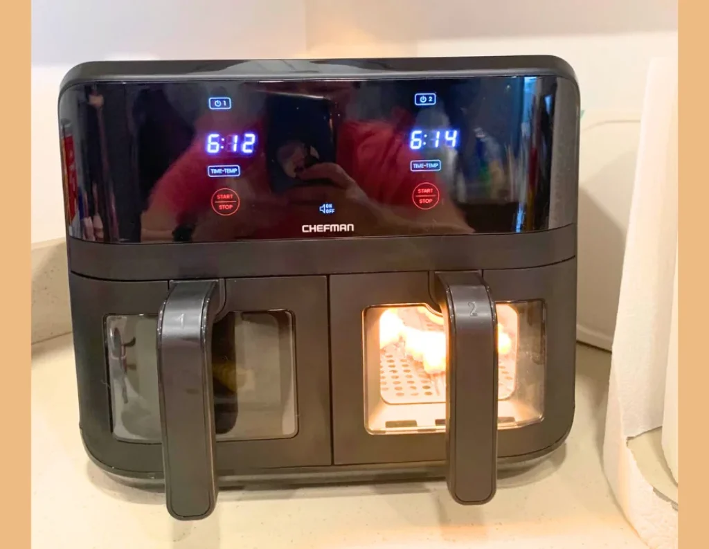 CHEFMAN Dual Basket Air Fryer Oven in countertop