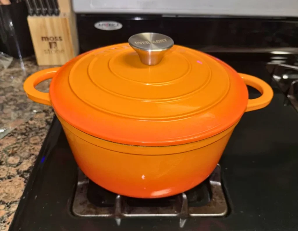 Overmont Enameled Cast Iron Dutch Oven