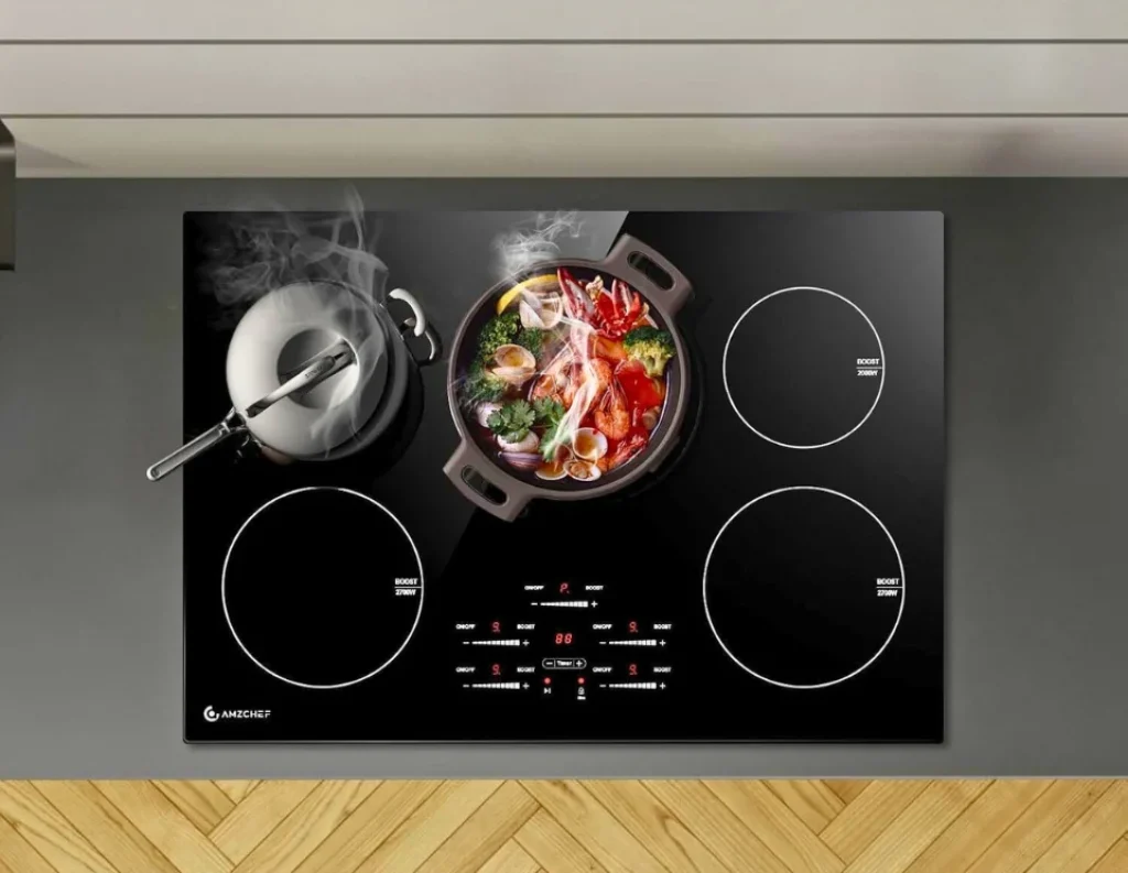 AMZCHEF 30 Inch 10600W Induction Cooktop With 5 BOOST Burners